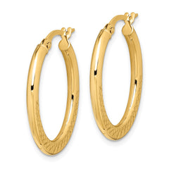 14K Yellow Gold Hoop Earrings