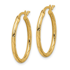 14K Yellow Gold Hoop Earrings