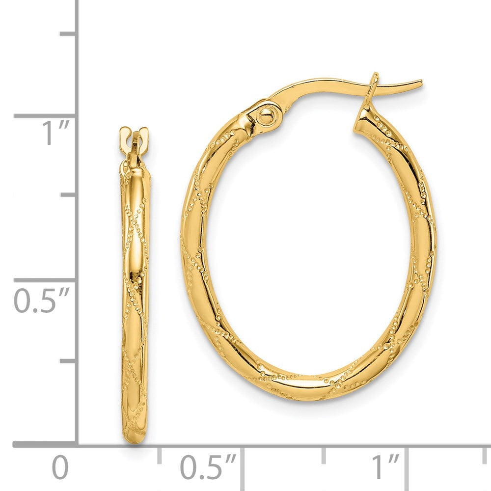 14K Yellow Gold Hoop Earrings