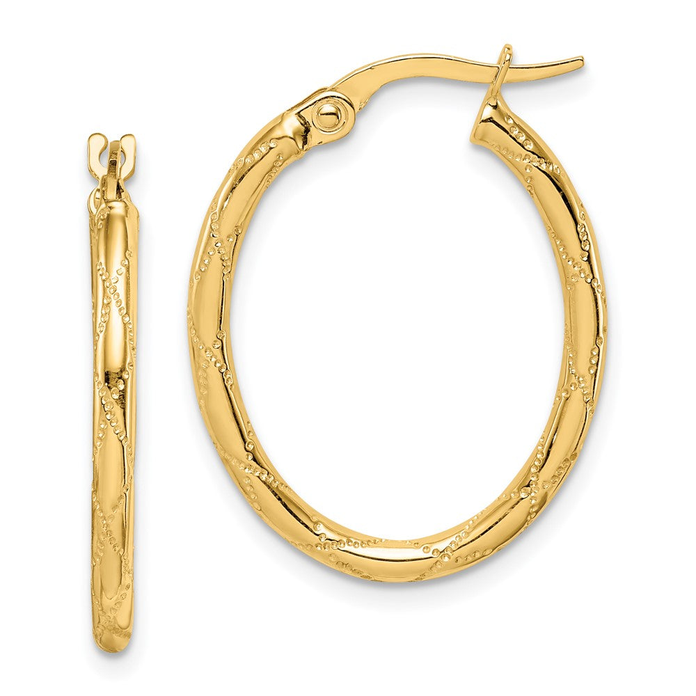 14K Yellow Gold Hoop Earrings