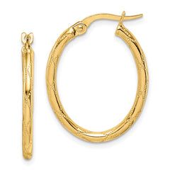 14K Yellow Gold Hoop Earrings