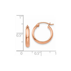 14K Rose Gold Hoop Earrings