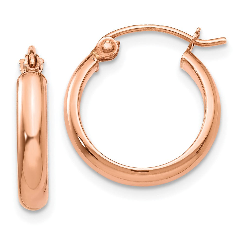 14K Rose Gold Hoop Earrings