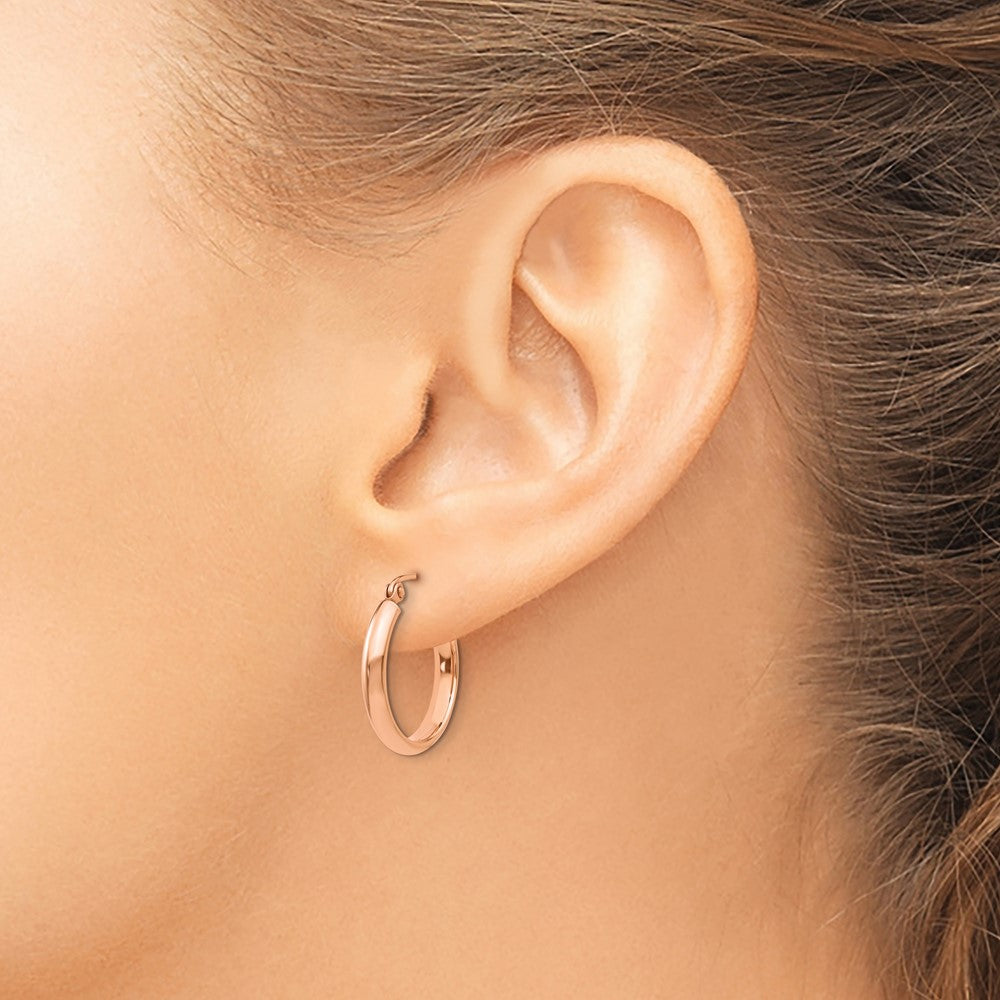 14K Rose Gold Hoop Earrings