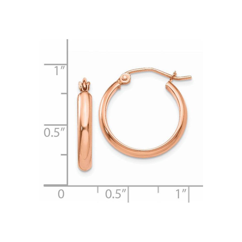 14K Rose Gold Hoop Earrings