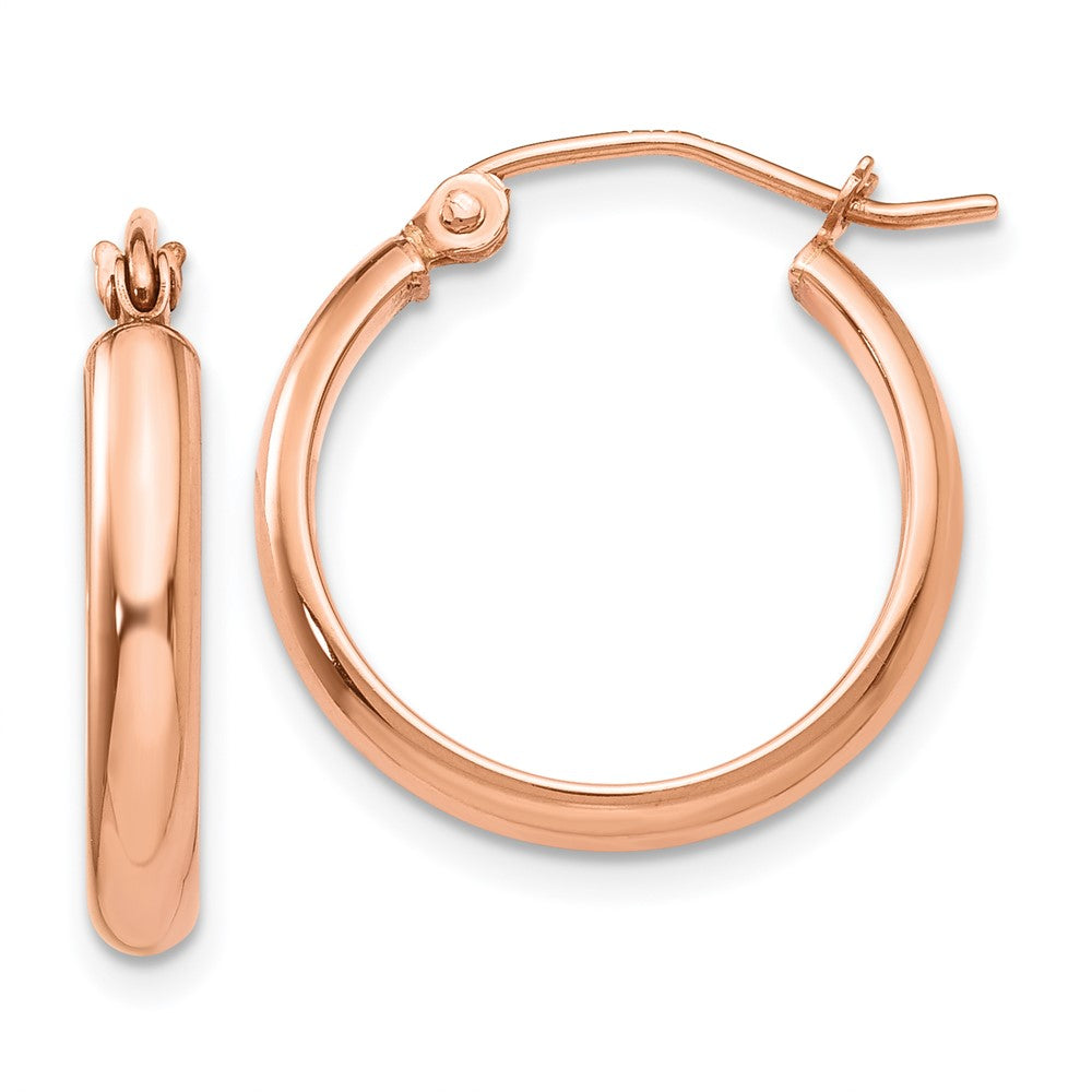 14K Rose Gold Hoop Earrings