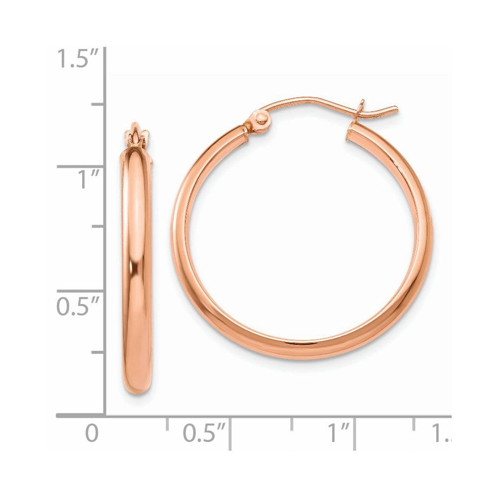 14K Rose Gold Hoop Earrings