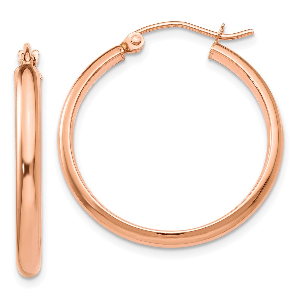 14K Rose Gold Hoop Earrings