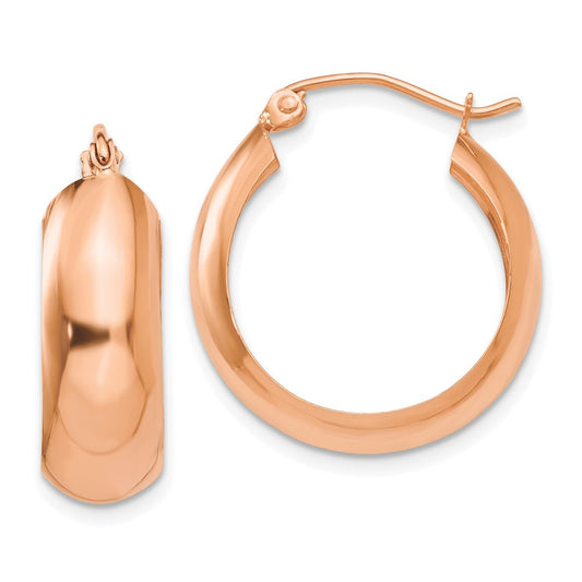 14K Rose Gold Hoop Earrings