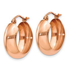 14K Rose Gold Hoop Earrings