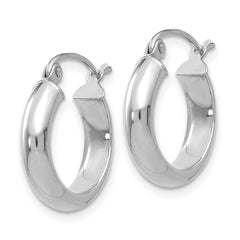 14K White Gold Hoop Earrings