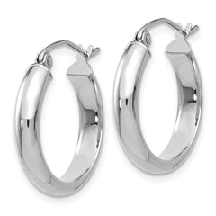 14K White Gold Hoop Earrings