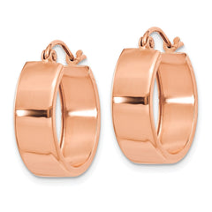 14K Rose Gold Polished Hoop Earrings