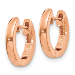 14K Rose Gold Hinged Hoop Earrings