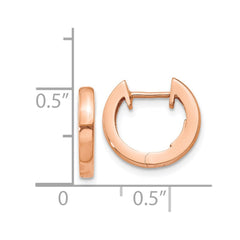 14K Rose Gold Hinged Hoop Earrings