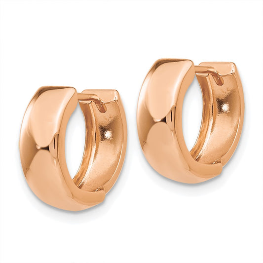 14K Rose Gold Hinged Hoop Earrings