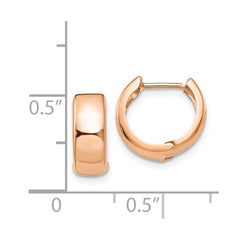 14K Rose Gold Hinged Hoop Earrings