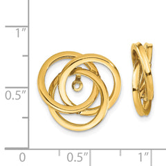 14K Yellow Gold Polished Love Knot Earrings Jackets