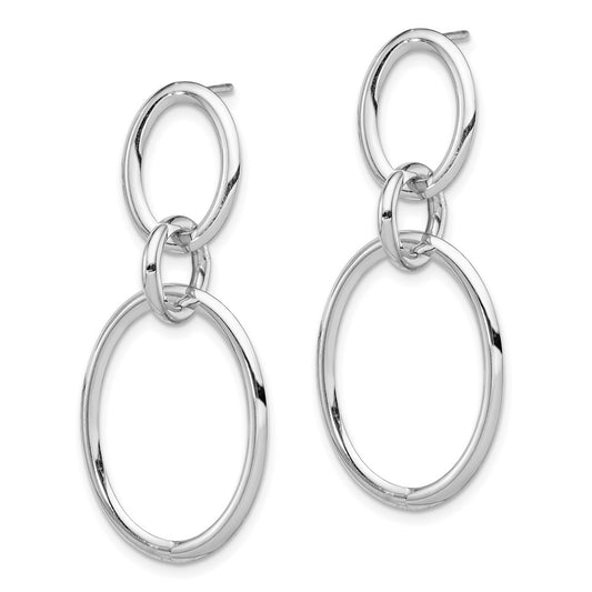 14K White Gold Hoop Earrings