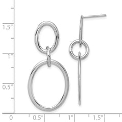 14K White Gold Hoop Earrings