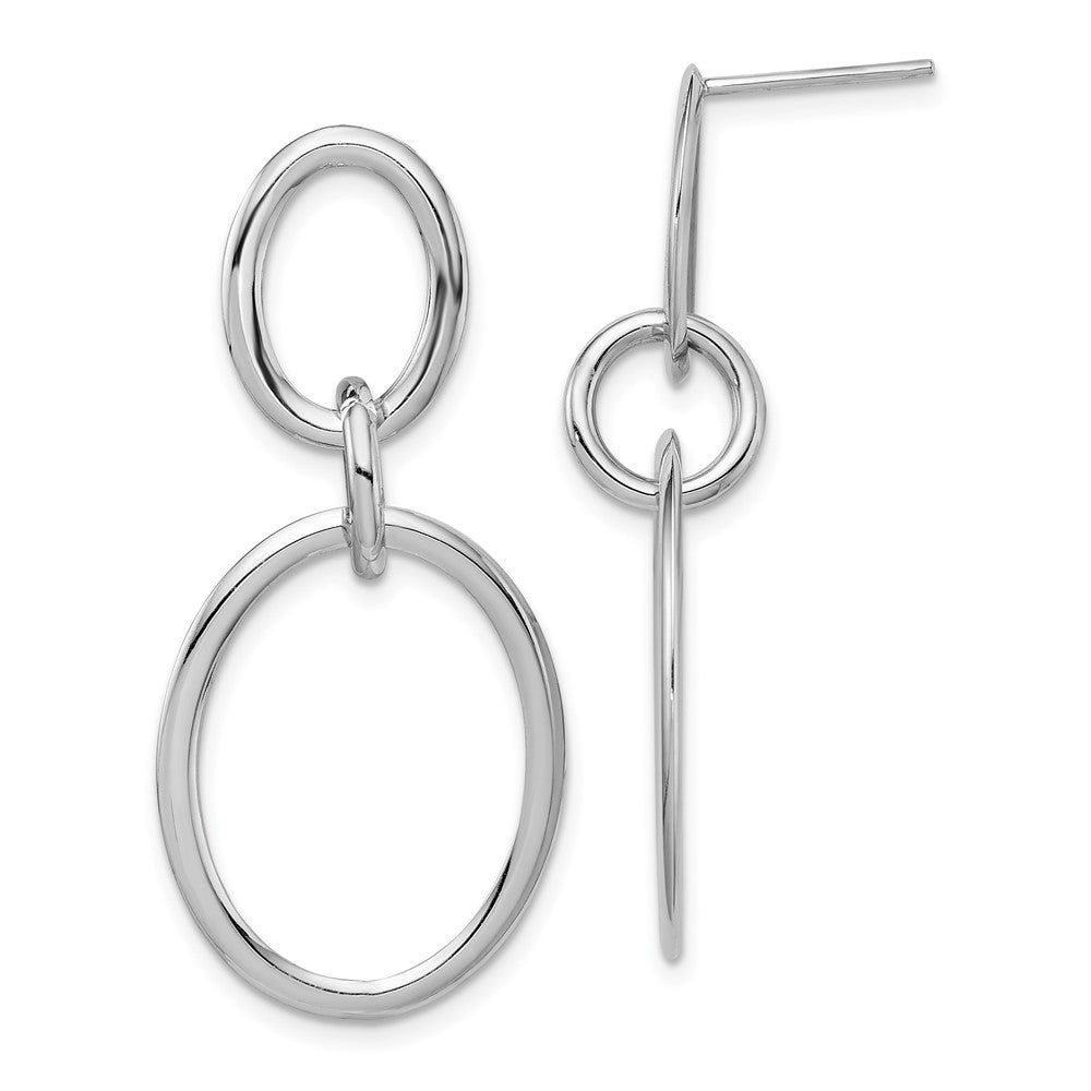 14K White Gold Hoop Earrings