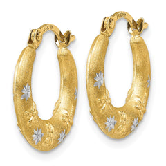 14K Two-Tone Gold Hoop Earrings