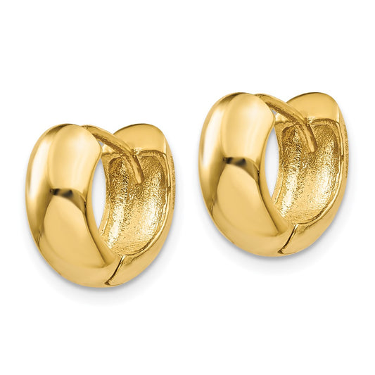 14K Yellow Gold Hinged Hoop Earrings
