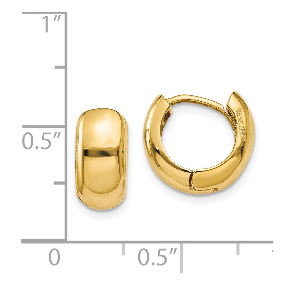 14K Yellow Gold Hinged Hoop Earrings