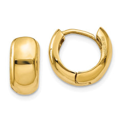 14K Yellow Gold Hinged Hoop Earrings