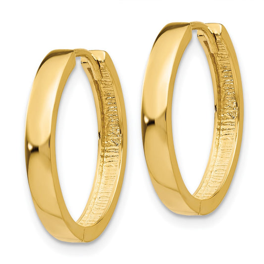 14K Yellow Gold Hinged Hoop Earrings