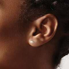 14K White Gold 3.5mm FWC Pearl Stud Earrings