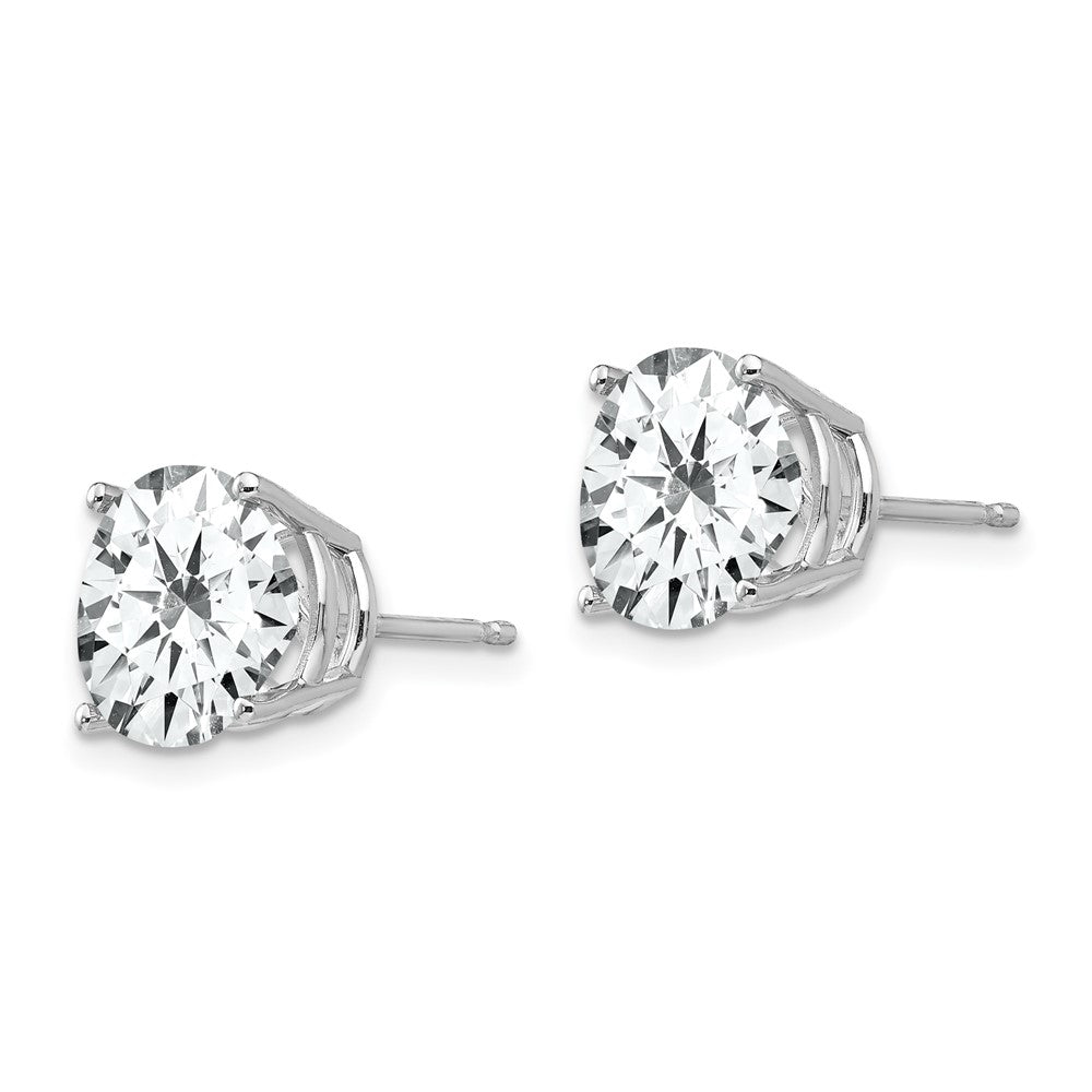 14K White Gold 9mm Cubic Zirconia Stud Earrings