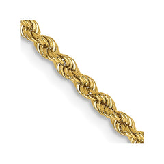 14K Yellow Gold 2.25mm Regular Rope Chain