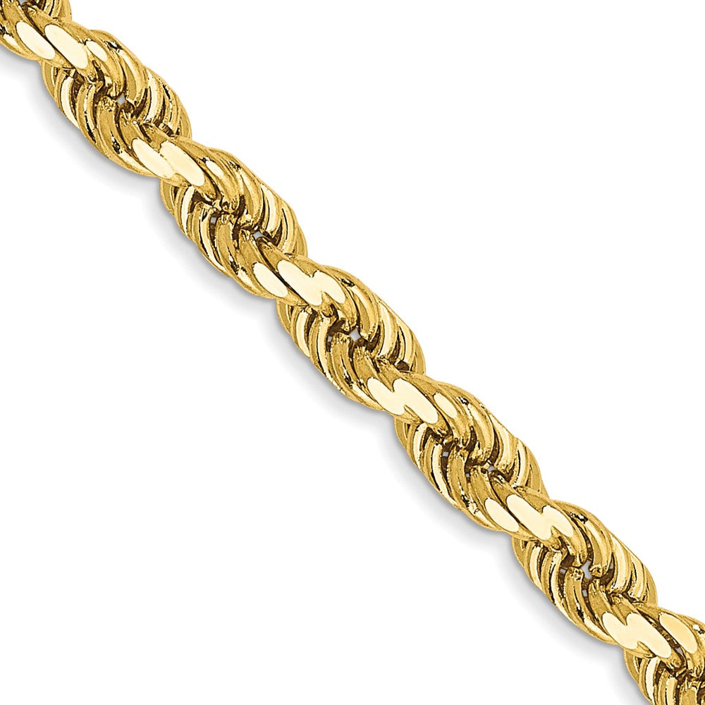14K Yellow Gold 3.5mm Diamond-cut Rope with Lobster Clasp Chain