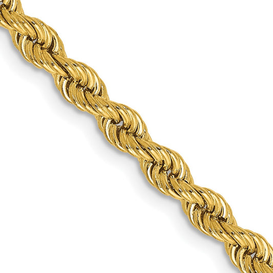 14K Yellow Gold 3.65mm Regular Rope Chain