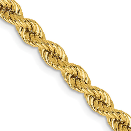 14K Yellow Gold 4mm Regular Rope Chain