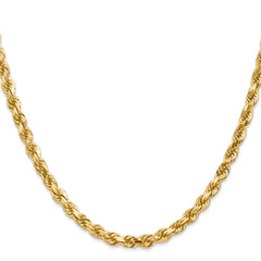 14K Yellow Gold 4.5mm Diamond-cut Rope with Lobster Clasp Chain