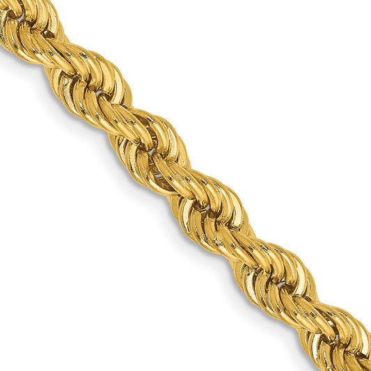 14K Yellow Gold 5mm Regular Rope Chain