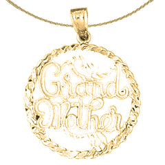 Sterling Silver Grand Mother Pendant (Rhodium or Yellow Gold-plated)