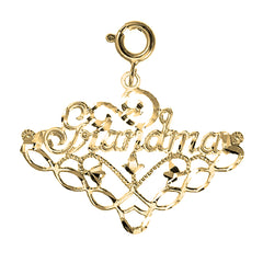 Yellow Gold-plated Silver Grandma Pendant