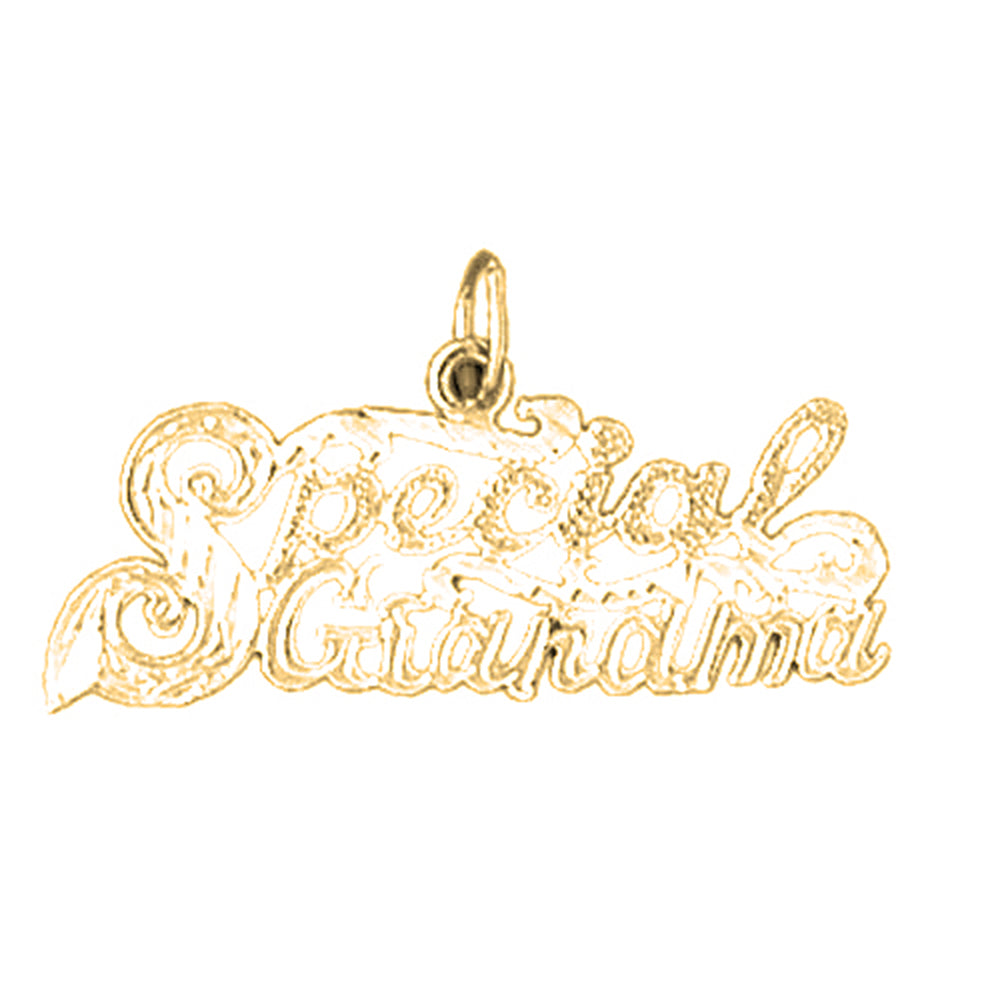 Yellow Gold-plated Silver Special Grandma Pendant