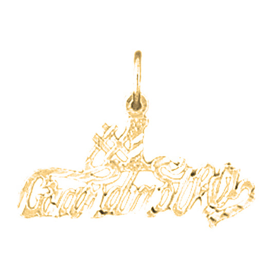 Yellow Gold-plated Silver #1 Grandmother Pendant