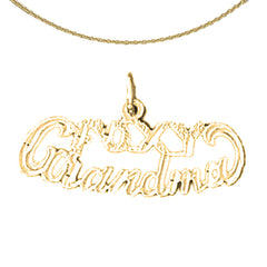 Sterling Silver Foxy Grandma Pendant (Rhodium or Yellow Gold-plated)