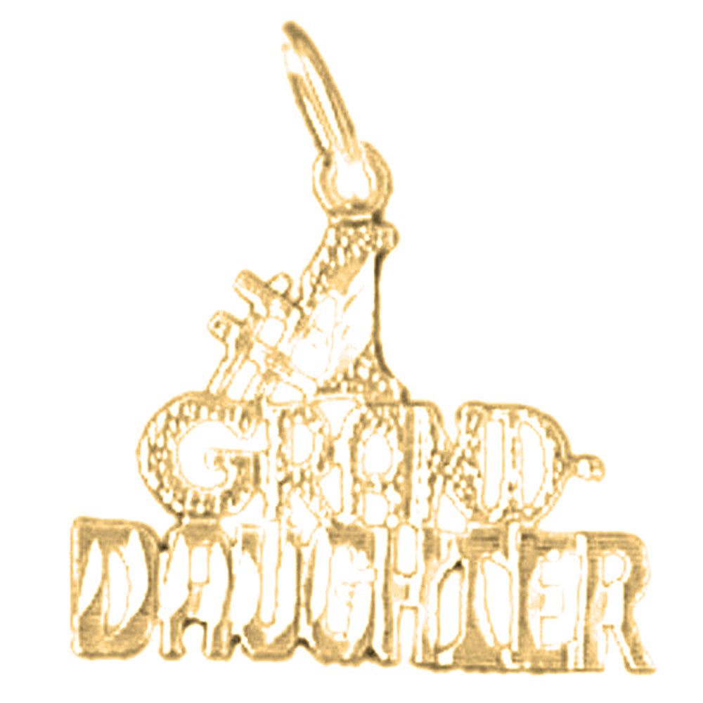 Yellow Gold-plated Silver #1 Granddaughter Pendant