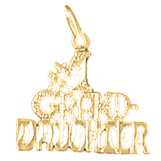 Yellow Gold-plated Silver #1 Granddaughter Pendant