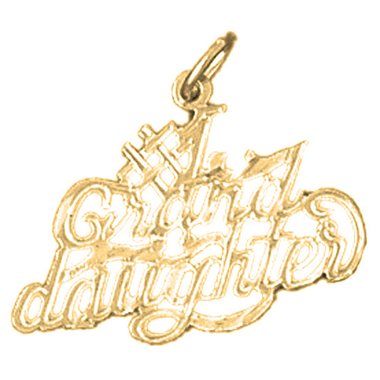 Yellow Gold-plated Silver #1 Grand Daughter Pendant