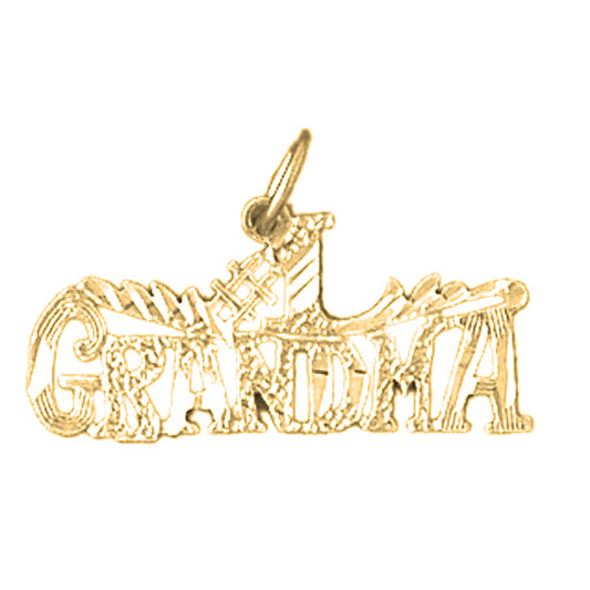 Yellow Gold-plated Silver #1 Grandma Pendant