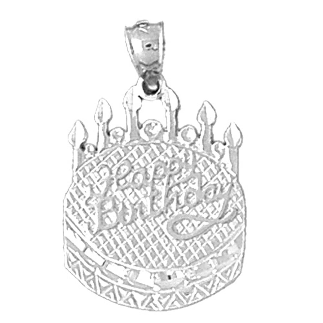 Sterling Silver Happy Birthday Pendant