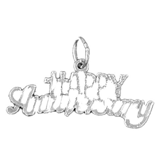 Sterling Silver Happy Anniversary Pendant
