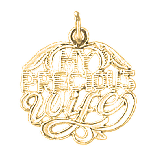 Yellow Gold-plated Silver My Precious Pendant